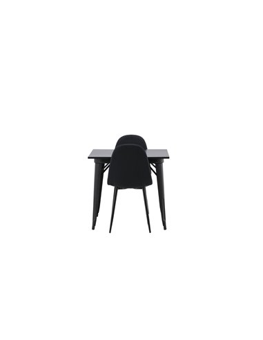 Matgrupp Tempe med Polar matstolar, 80 × 80 cm