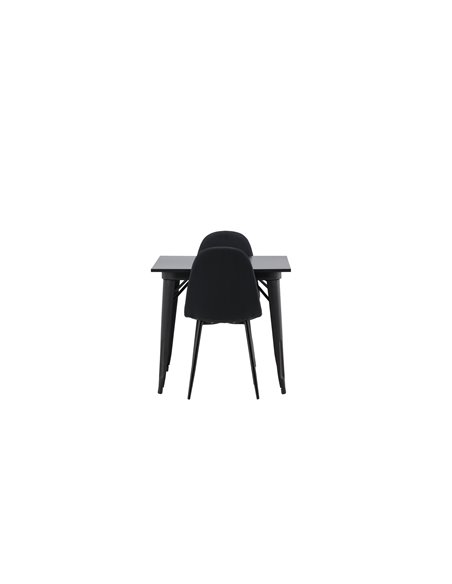 Matgrupp Tempe med Polar matstolar, 80 × 80 cm