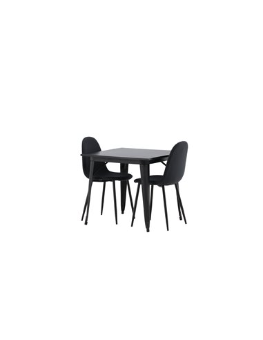 Matgrupp Tempe med Polar matstolar, 80 × 80 cm