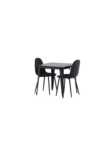 Matgrupp Tempe med Polar matstolar, 80 × 80 cm