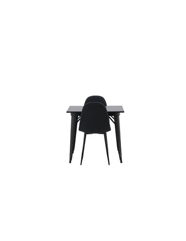 Matgrupp Tempe med Polar matstolar, 80 × 80 cm