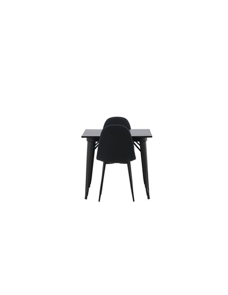 Matgrupp Tempe med Polar matstolar, 80 × 80 cm