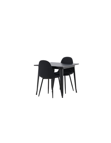 Matgrupp Tempe med Polar matstolar, 80 × 80 cm