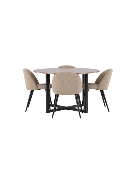 Matgrupp Durango med Velvet matstolar