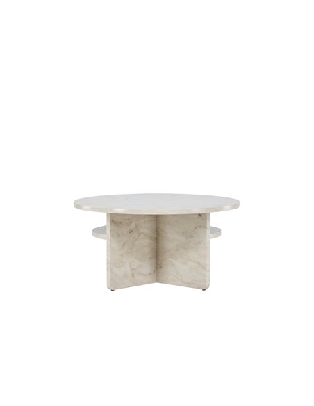 Runt soffbord Ålesund Sidobord, Ø85 cm, Beige