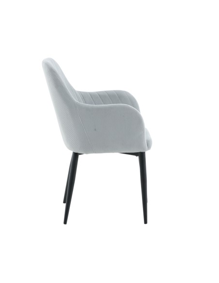 Matstol Comfort, Ljusgrå/Svart