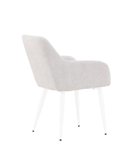 Matstol Comfort, Ljusgrå/Vit