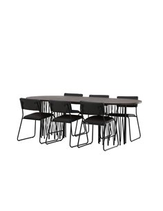 Matgrupp Stone med Kenth matstolar, 220 × 100 cm 2