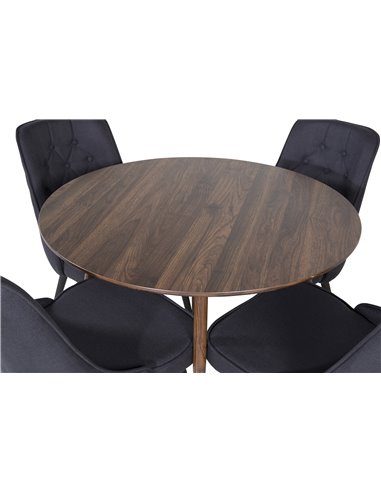 Matgrupp Plaza med Velvet Deluxe matstolar