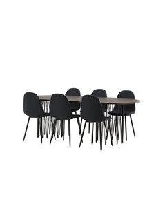 Matgrupp Stone med Polar matstolar, 220 × 100 cm 2