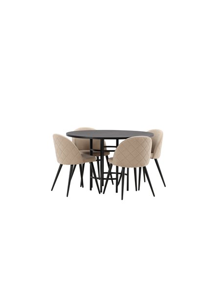 Matgrupp Copenhagen med Velvet matstolar