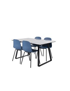 Matgrupp Estelle med Arctic matstolar, 140 × 90 cm 2