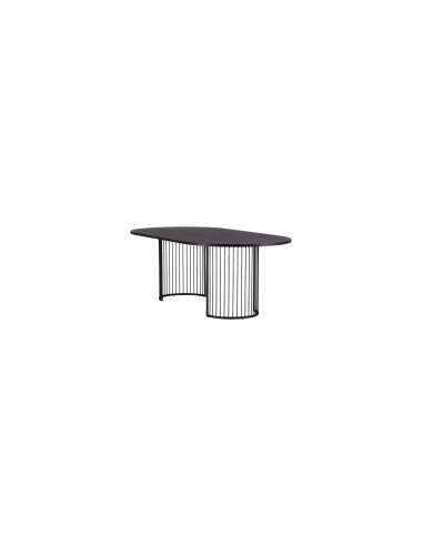 Ovalt matbord Hamneskär, 220 × 110 cm, Svart