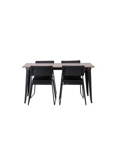 Matgrupp Tempe med Kenth matstolar, 140 × 80 cm