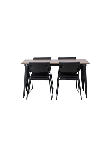 Matgrupp Tempe med Kenth matstolar, 140 × 80 cm