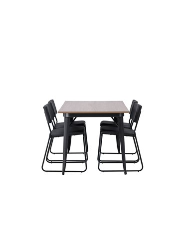 Matgrupp Tempe med Kenth matstolar, 140 × 80 cm