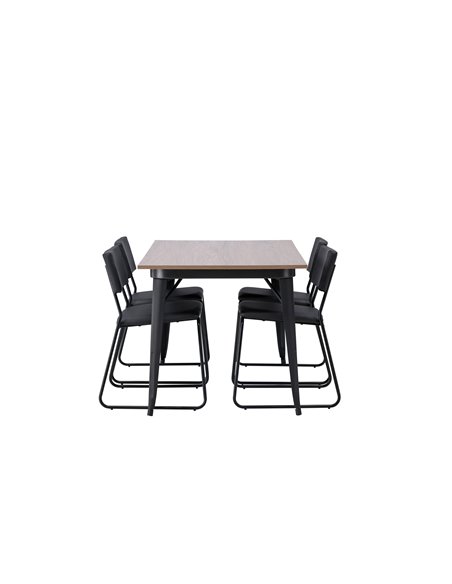 Matgrupp Tempe med Kenth matstolar, 140 × 80 cm