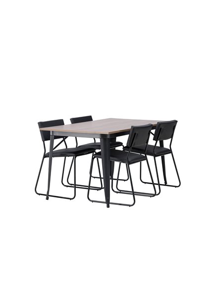 Matgrupp Tempe med Kenth matstolar, 140 × 80 cm