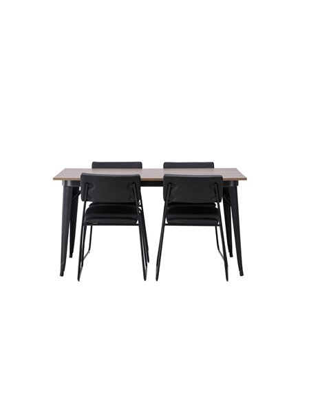 Matgrupp Tempe med Kenth matstolar, 140 × 80 cm