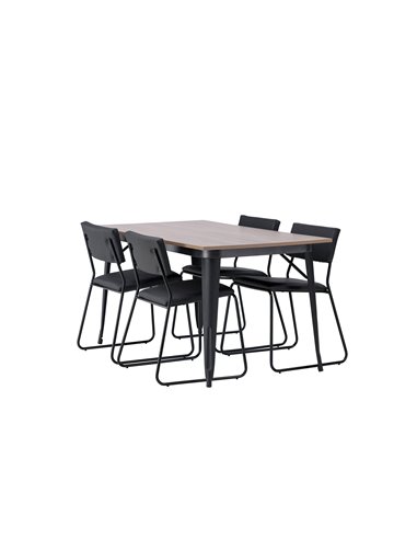 Matgrupp Tempe med Kenth matstolar, 140 × 80 cm