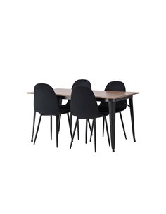 Matgrupp Tempe med Polar matstolar, 140 × 80 cm 2