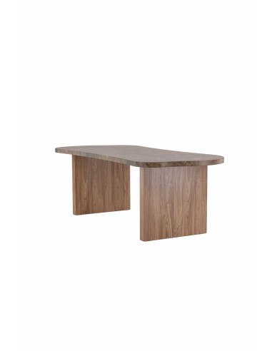 Ovalt matbord Eleonora, 230 × 100 cm, Brun