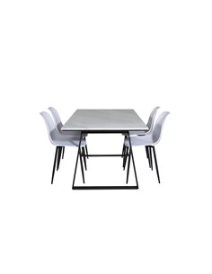 Matgrupp Estelle med Polar matstolar, 140 × 90 cm