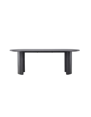 Runt matbord Grundsund, 220 × 100 cm, Svart