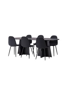Matgrupp Bootcut med Polar matstolar, 230 × 115 cm 2