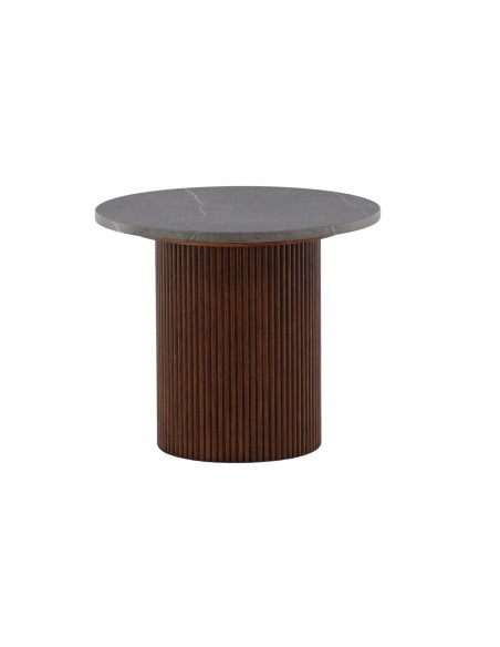Runt sidobord Härön Bord, Ø52 cm, Walnut