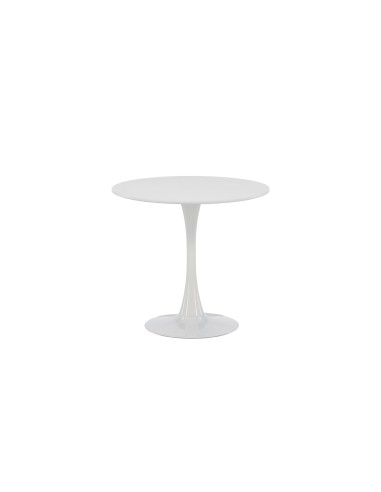 Runt matbord Hamden, Ø80 cm, Vit