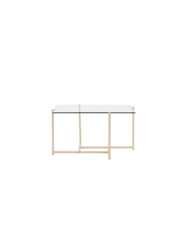 Soffbord Hybrid, 80 × 80 cm, Clear