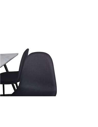Matgrupp Estelle med Polar matstolar, 140 × 90 cm
