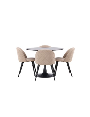Matgrupp Glade med Velvet matstolar