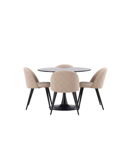 Matgrupp Glade med Velvet matstolar