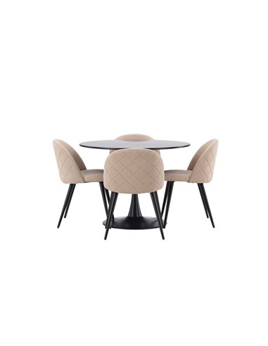 Matgrupp Glade med Velvet matstolar