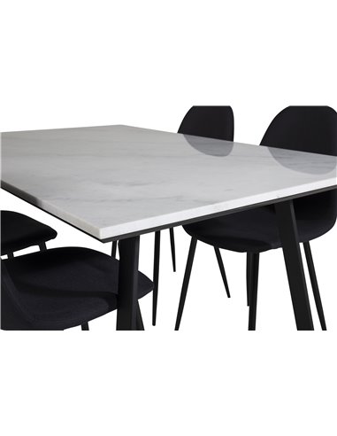 Matgrupp Estelle med Polar matstolar, 140 × 90 cm