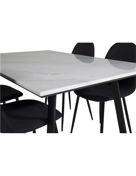 Matgrupp Estelle med Polar matstolar, 140 × 90 cm