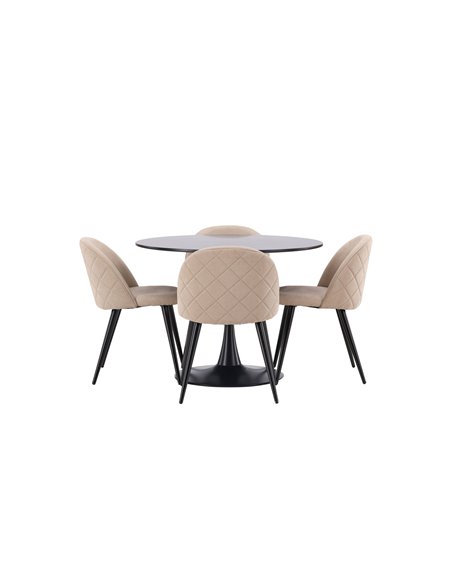 Matgrupp Glade med Velvet matstolar