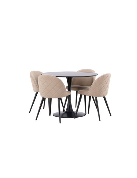 Matgrupp Glade med Velvet matstolar