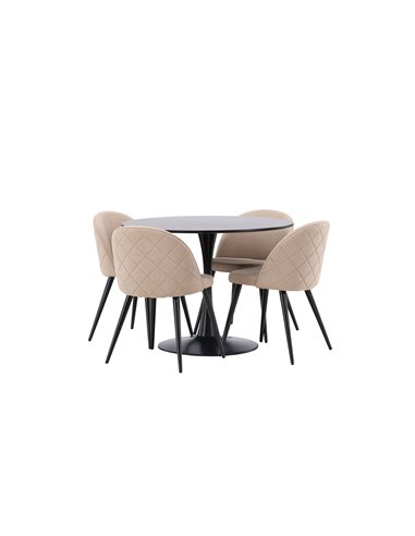 Matgrupp Glade med Velvet matstolar