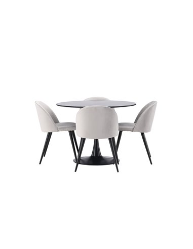 Matgrupp Glade med Velvet matstolar