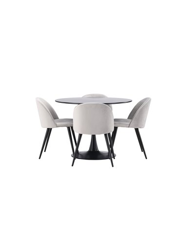 Matgrupp Glade med Velvet matstolar