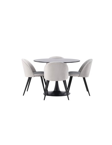 Matgrupp Glade med Velvet matstolar
