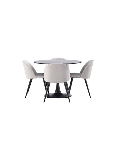 Matgrupp Glade med Velvet matstolar