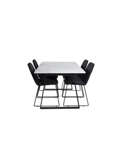 Matgrupp Estelle med Muce matstolar, 140 × 90 cm