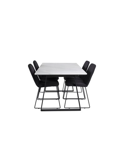 Matgrupp Estelle med Muce matstolar, 140 × 90 cm