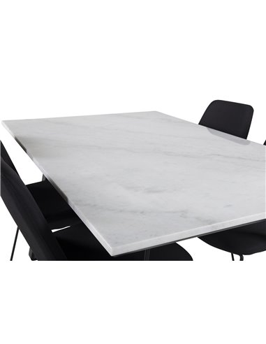 Matgrupp Estelle med Muce matstolar, 140 × 90 cm