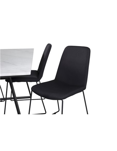 Matgrupp Estelle med Muce matstolar, 140 × 90 cm