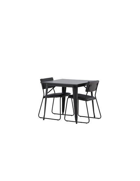 Matgrupp Tempe med Kenth matstolar, 80 × 80 cm